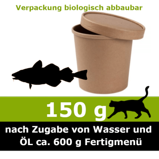 Katzen Trocken Barf Fisch 150 g mit 98% Fischanteil